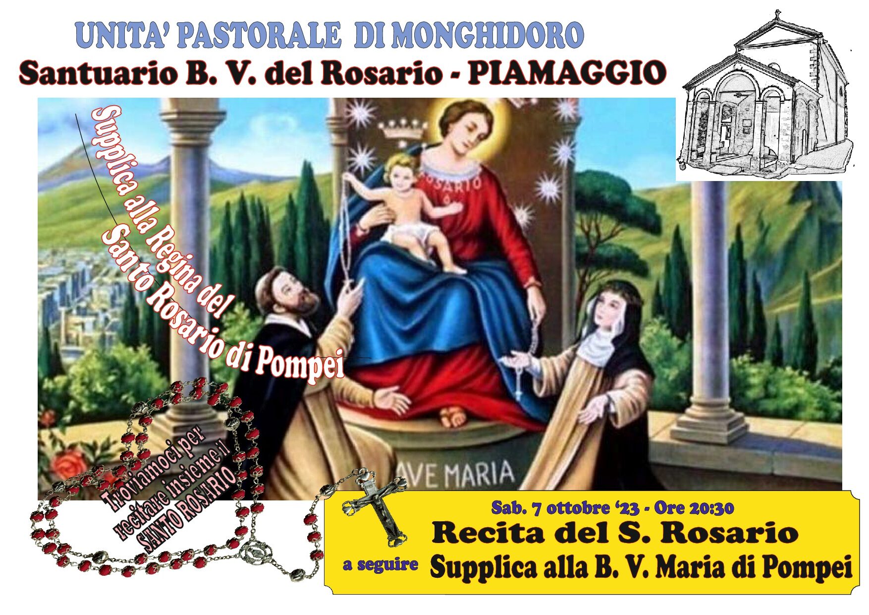 Supplica alla Regina del S. Rosario di Pompei - Santuario di Piamaggio